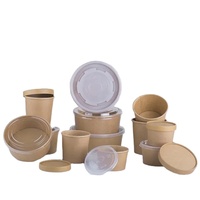 Bols à salade jetables en papier kraft biodégradable de qualité alimentaire King Garden, à paroi simple, pour usage industriel, logo/graphisme personnalisable