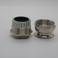 Presse-étoupe en laiton nickelé personnalisable, étanche IP68, anti-poussière, anti-gaz, connecteur de câble basse tension M12-M63