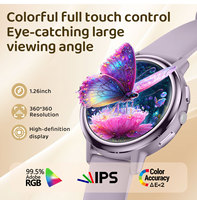 Reloj Inteligente de Moda para Mujer, 1.26 Pulgadas, Resolución 360*360, Monitoreo de Salud, 123 Tipos de Modos Deportivos, Resistente al Agua, Aleación Dafit