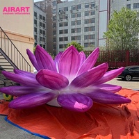 Lotus gonflable violet de fleur, ballon gonflable de lotus de décoration extérieure pour l'affichage