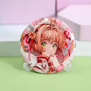 Hot Sale Custom Button Tin Badge Pin Round Shape Blank Anime Button with Safety Pin