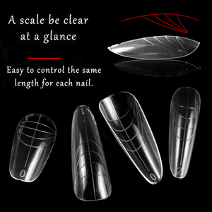 140pcs Almond Dual Forms Oval Stiletto Plastic <b>Nail</b> Forms Quick Building <b>Extension</b> Mold Tips - Product Image 4