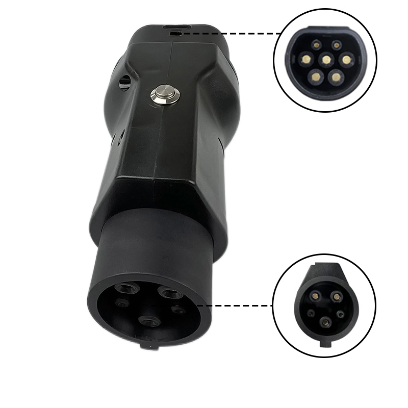 Переносной адаптер для зарядки электромобилей 16A EVSE с разъемом Type 2 и розеткой EU 2 Pins