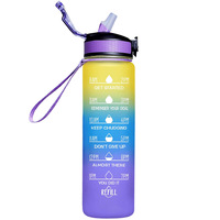 Botella Deportiva de Plástico Personalizada para Regalo de Navidad, Libre de BPA, a Prueba de Fugas, con Botón de Apertura, Correa, Fácil de Limpiar, para Adultos y Niños, con Serigrafía