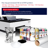 Impresora DTF para Camisetas Digit A3, Máquina de Impresión XP600/1390/L1800 con Agitador de Polvo y Horno