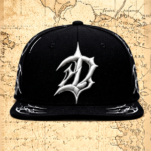 Casquette de baseball personnalisée noire brodée en 3D, 6 panneaux, visière plate, en toile, avec boucle métallique solide, pour le hip-hop et le style décontracté - Product Image 1