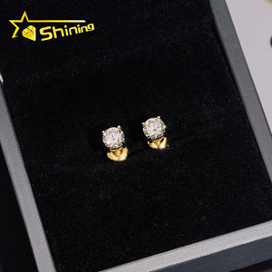 Wholesale Bulk Jewelry 925 Sterling <strong>Silver</strong> Round Cut 5mm Earrings Women <strong>Small</strong> <strong>Studs</strong> for Making Vvs Miossanite Iced Out - Product Image 6