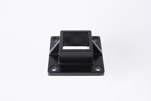 <span class=keywords><strong>Plange</strong></span> de poteau de montage au sol noir moderne en acier inoxydable robuste pour poteau de clôture carré de 2 "et garde-corps de pont - Product Image 4