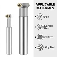 Outil de chanfreinage indexable de précision industriel OEM ODM, queue en acier, pour chanfreinage, ébavurage et fraisage, modèle YK0070, Zhejiang