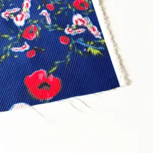 Grande sarja pesada digital estampada floral 100% poliéster jacquard impresso senhora roupa tecido