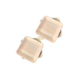 Assiette en feuille de palmier naturelle pressée, jetable, pour servir les aliments - Product Image 5