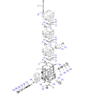 Ensemble de commande hydraulique 723-66-21100 pour distributeur d'excavatrice D155AX-6 DX155 - Product Image 5