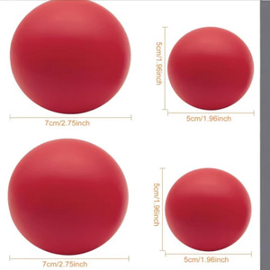 Balle anti-stress en mousse PU rouge de 5/7 cm, jouet sensoriel en éponge pour la préhension manuelle - Product Image 2