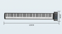 Portable 88 Touches Flexible En Caoutchouc De Silicone Portable Électronique Enfants Doux Clavier Roll Up Piano
