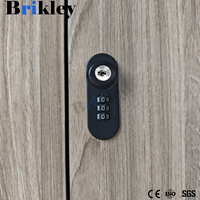 Casier Brikley moderne en HPL 12 mm à effet bois pour salle de sport ou étudiants, démontable et assemblé avec une structure en stratifié compact