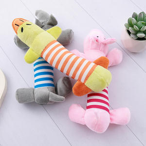 Fabrika doğrudan satış sevimli dört bacaklı çizgili köpek oyuncak ses ve Bite dayanıklı peluş fil domuz ördek evcil hayvanlar için - Product Image 3