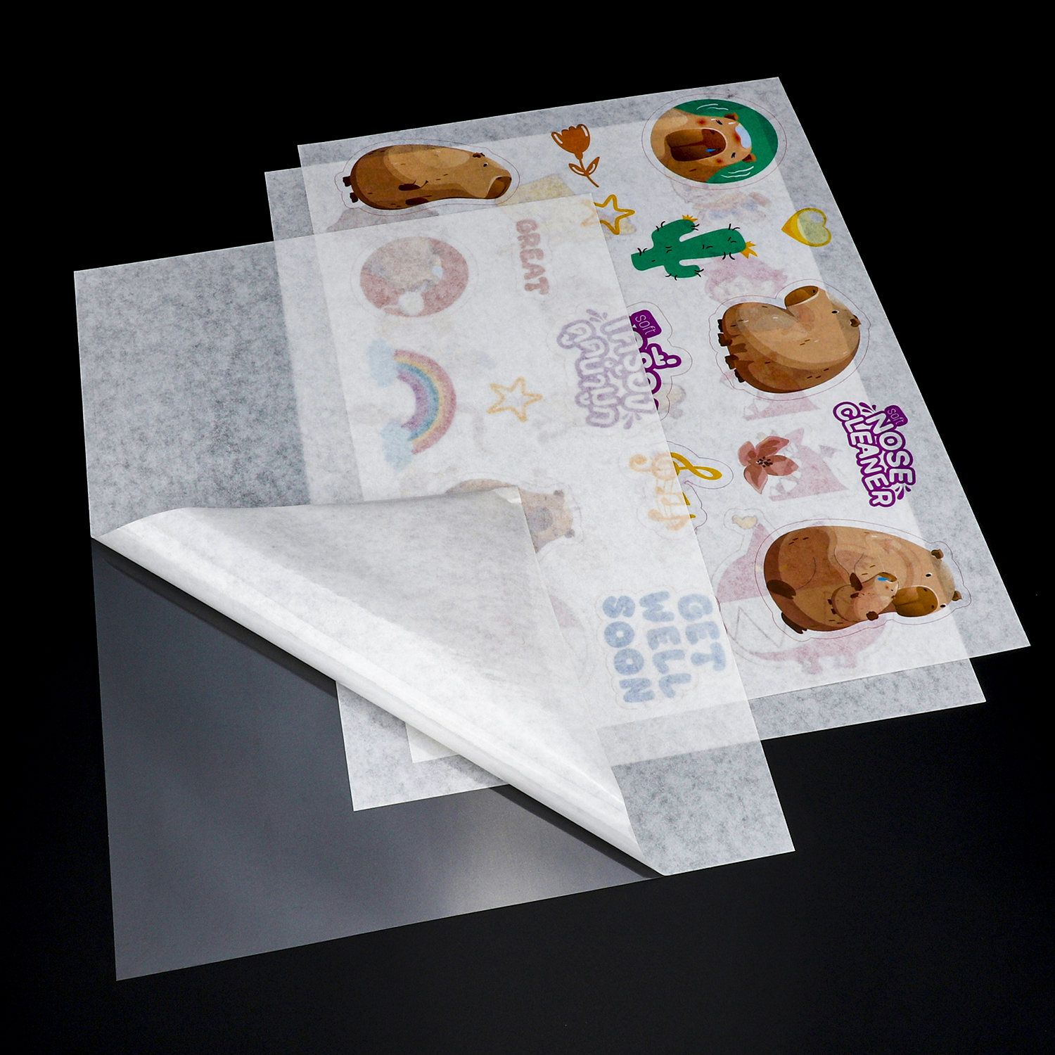 Washi Paper Sticker With Transparent Back