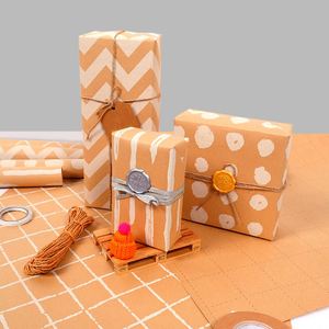 Wholesale 80g Birthday Brown Kraft <b>Paper</b> <b>Tissue</b> 43*300cm Gift Luxury Custom Packaging Wrapping <b>Paper</b> Roll - Product Image 5