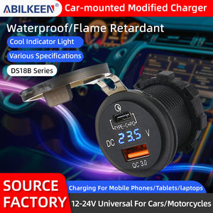 <span class=keywords><strong>Chargeur</strong></span> de <span class=keywords><strong>voiture</strong></span> USB 12V 24V étanche IP65, adaptateur de charge rapide robuste pour automobile, camion, bateau, moto - Product Image 2