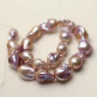 Perles de Culture d'Eau Douce Naturelles Rose-Violet de Qualité Supérieure AAA, en Fil, 15-18 mm