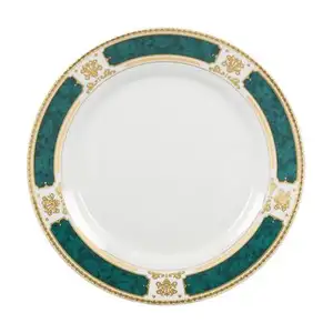 Coated platte 7.5 "Rim Plate mit Design Green Edge sublimation keramik gerichte