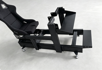 Cockpit de simulateur de course automobile en aluminium anodisé noir personnalisé 40160 avec siège, vente en gros directe d'usine, kit complet