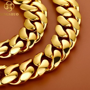 Catena Cubana Miami in <span class=keywords><strong>Oro</strong></span> 18k, Collana e Bracciale Catena Cubana Miami 20mm - Product Image 2