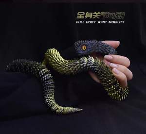 Lámpara Nocturna Víbora Impresa en 3D <span class=keywords><strong>de</strong></span> 60 cm, Adorno Artesanal Creativo Arcoíris, Modelo <span class=keywords><strong>de</strong></span> Animal Articulado Hecho a Mano para Niños, Regalo <span class=keywords><strong>de</strong></span> Plástico - Product Image 3