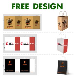 New Style Customizable Brown Kraft <b>Bag</b> <b>Carrier</b> <b>Bag</b> <b>Paper</b> <b>Paper</b> Kraft Shopping <b>Bag</b> - Product Image 3