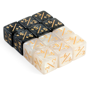 12 PCS Token xúc xắc quầy đá cẩm thạch <span class=keywords><strong>Cube</strong></span> D6 xúc xắc cho lòng trung thành ccg mtg sinh vật số liệu thống kê thẻ chơi game Phụ kiện - Product Image 4