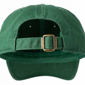 Casquette de baseball 6 panneaux vert forêt premium, logo de marque personnalisé, en coton lavé, casquette de papa, chapeau de soleil sport de haute qualité, fournisseur en gros - Product Image 4