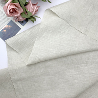 2836# Tissu de Lin Pur Européen Naturel 120GSM 21x17S, Doux, Prêt à l'Emploi, Teint Uni, Matière pour Robes, Chemises, Pantalons, Vêtements