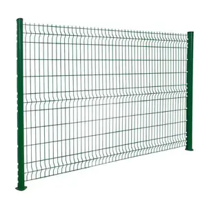 High quality galvanized steel metal Customize pvc coated ence panel 3d bending curved garden fence welded mesh fence