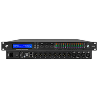 Processeur de gestion de haut-parleurs FIR AES 4 entrées 8 sorties 96 kHz avec logiciel de retardo, PEQ, DEQ, matrice, processeur audio numérique DSP pour haut-parleurs