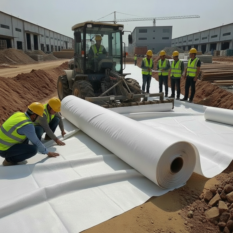 Non Woven Polypropylene Geotextile Fabric Black