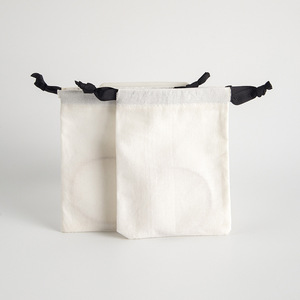 Bolsas de algodón con cordón, rectangulares, blancas, para embalaje de joyería, de 7x9 cm a 15x20 cm, personalizables para almacenamiento de regalos - Product Image 3