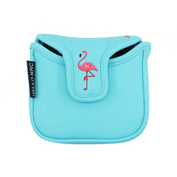 Fábrica al por mayor calidad bordado Logo Putter Head Cover Golf Headcover Blade Putter Mallet Covers