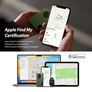 혁신적인 RFID 간단한 소형 GPS 키 지갑 알루미늄 미니멀리스트 포켓 스마트 카드 홀더 Findmy로 위치 추적 - Product Image 2