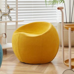 Banco para zapatos estilo crema para balcón, taburete bajo con forma de manzana, silla decorativa de diseño, sillón puf individual de ocio, silla para área de descanso - Product Image 2