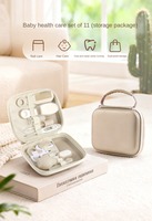 Kit de soins multifonctionnel pour bébé, soins des ongles pour enfants, dispositif d'aspiration nasale, fournitures de nettoyage quotidiennes, sac de rangement portable