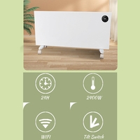 Convecteur chauffage 1000/2000W chauffage d'ambiance WiFi APP convection électrique mural radiateurs en métal pour la maison d'hiver