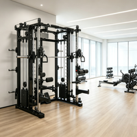 Machine Smith multifonction tout-en-un et rack de musculation Low Row avec croisement de câbles intégré – Équipement de gym d'entraînement complet