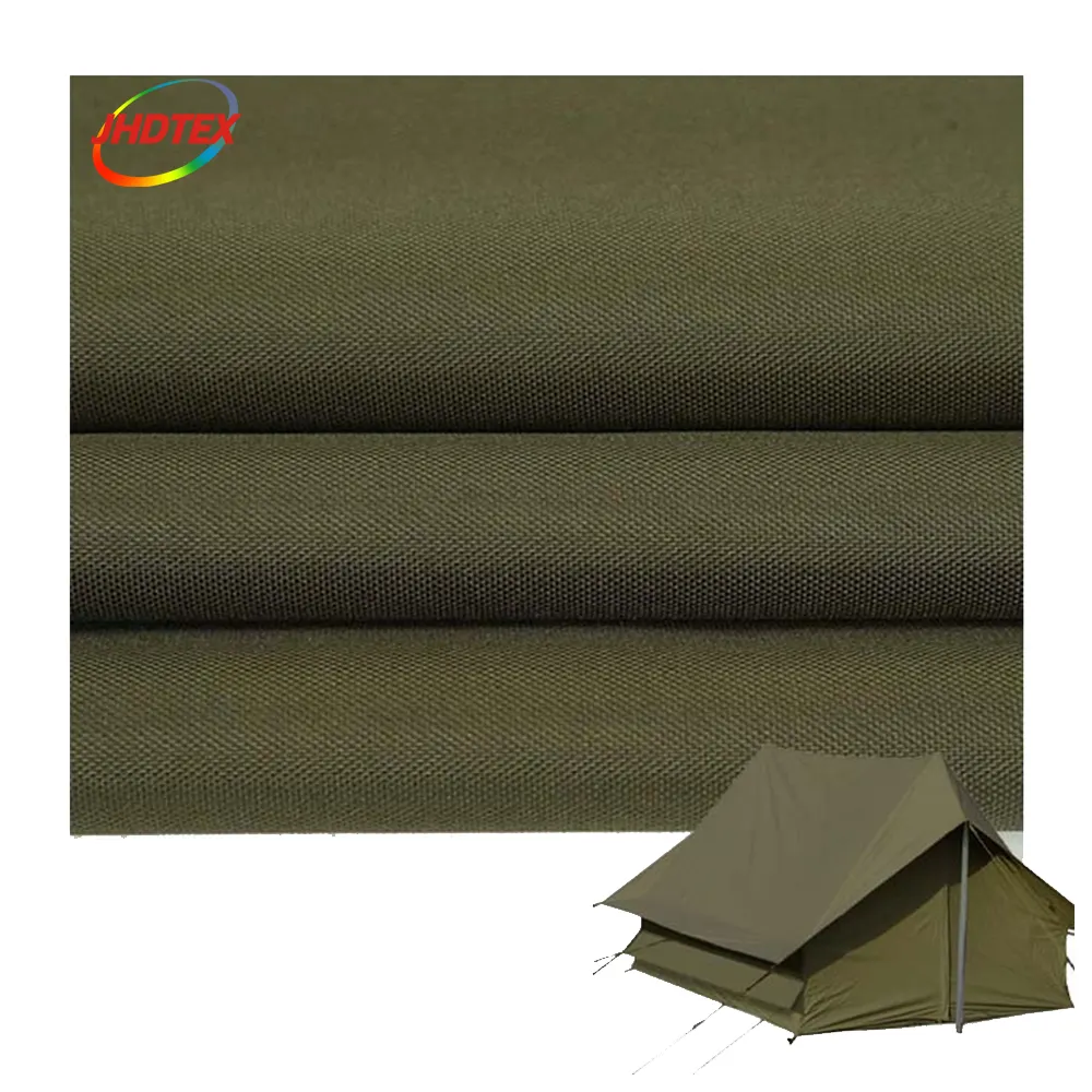JHDTEX 210T green polyester waterproof rain oxford beach tent cloth 600d pu laminated fabric breathable