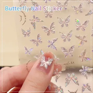 Customized Logo Nail Art Stickers Manufacturer Luxury Art Stickers Butterfly Nail Art Stickers Decals For Nails