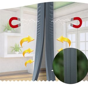 Rideau magnétique en PVC <span class=keywords><strong>transparent</strong></span> de qualité alimentaire avec bandes magnétiques, résistant aux UV et anti-vieillissement, découpe sur mesure pour porte d'entrepôt - Product Image 2