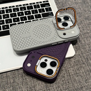 Funda magnética mate al por mayor con disipación de calor para iPhone 17 12 13 14 15 16 Pro Max 17 Air con cubierta de soporte de lente oculta - Product Image 6