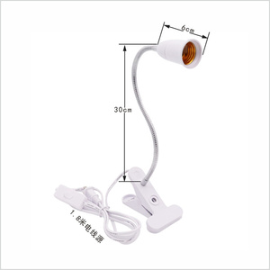 Suporte de lâmpada com clipe de mesa, clipe flexível para pescoço, suporte de luz flexível E27, luz de mesa pescoço de ganso, suporte para leitura - Product Image 1