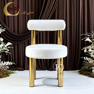 Chaises de salle à manger d'hôtel en fer, luxueuses, modernes, romantiques et élégantes, pour mariages classiques et utilisation en extérieur - Product Image 4