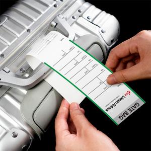 Etiqueta de equipaje para registro en aerolíneas, materiales en bruto para etiquetas de equipaje, rollo jumbo autoadhesivo, etiqueta térmica con película transparente de BOPP - Product Image 1