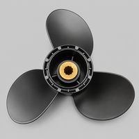 58100-93723-019 PROPELLER ALUMINIUM HITAM 9 1/4X9 untuk SUZUKI DT9.9 DT15 DF8 DF9.9 DF15 MOTOR TEMPEL 2/4 TAK UNTUK PERAHU